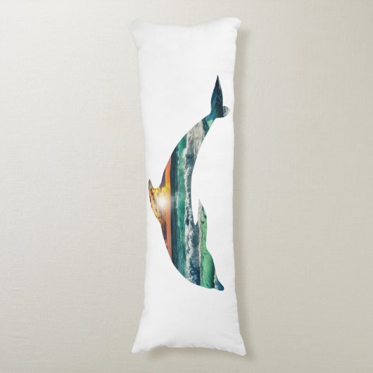 Sunset Beach Dolfijn Lichaamskussen (Voorkant Verticaal)