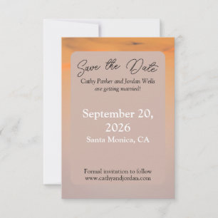 Sunset Beach Enregistrer la carte Date   Mariage c
