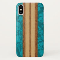 Sunset Beach Faux Wood Surfboard Hawaiian Blauwgro