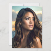 Sunset Beach Foto viering van het leven Kaart (Achterkant)