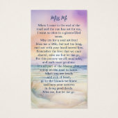 Sunset Beach Funeral Photo Memorial Prayer Card (Dos)