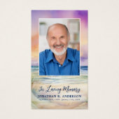 Sunset Beach Funeral Photo Memorial Prayer Card (Devant)