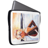 Sunset Beach Girl Laptop Sleeve (Voorkant Rechts)