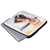 Sunset Beach Girl Laptop Sleeve (Voorkant onderkant)