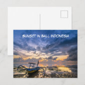 Sunset Beach in Bali, Indonesië Briefkaart (Voorkant / Achterkant)