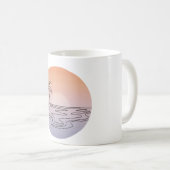 Sunset Beach Minimalist Mug – Hand-Drawn Tropical  (Devant droit)