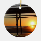Sunset Beach NC Christmas Tree Travel Ornament (Voorkant)