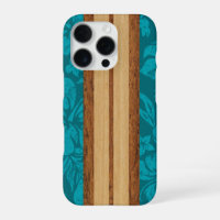 Sunset Beach Nep houten Surfboard Hawaiian Teal