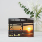Sunset Beach North Carolina Carte postale Vacances (Debout devant)