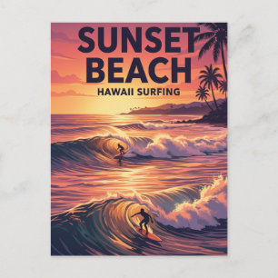 Sunset Beach, Oahu Hawaï Briefkaart