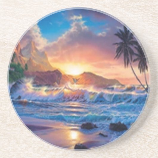 Sunset Beach Onderzetter (Voorkant)