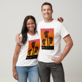 Sunset Beach Palm Tree Grappige zomervakantie T-shirt (Unisex)