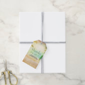 Sunset Beach Palms Bruiloft Dank u Cadeaulabel (Met Touw)