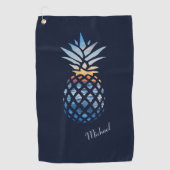 Sunset Beach Pineapple Custom Golfhanddoek (Voorkant)