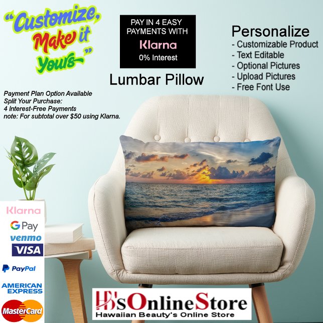 Sunset Beach Polyester Lumbar Kussen 20 (Sunset Beach Polyester Lumbar Pillow 20.

)