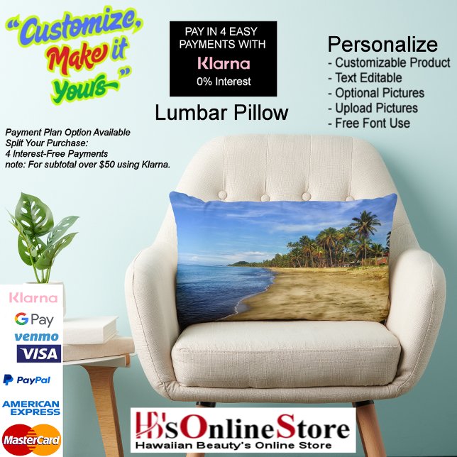 Sunset Beach Polyester Lumbar Kussen 7 (Sunset Beach Polyester Lumbar Pillow 7.)