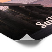 Sunset Beach Poster w Sailships & Beach Access (Hoek)