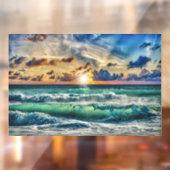 Sunset Beach Raamsticker (Vel 2)