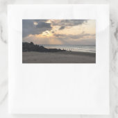 Sunset Beach Rechthoekige Sticker (Tas)