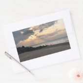 Sunset Beach Rechthoekige Sticker (Envelop)