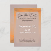 Sunset Beach Save the Date Card | Coastal Wedding (Voorkant / Achterkant)