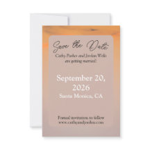 Sunset Beach Save the Date Kaart | Kust Bruiloft