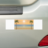 Sunset Beach Scene: Bumpersticker (Op auto)
