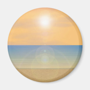Sunset Beach Scene: Magneet
