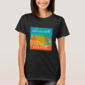 Sunset Beach slogan tropisch retro-surf design T-shirt (Voorkant)