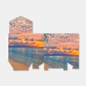 Sunset Beach String Lights Wedding Bedankdoosjes (Uitgevouwen)