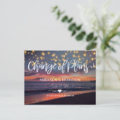 Sunset Beach String Lights Zomer verandering van p Briefkaart (Staand voorkant)