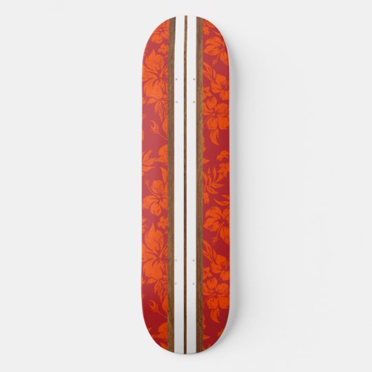 Sunset Beach Surf Vintage Hawaiian Skateboard (Recto)