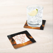 Sunset Beach Thema Doel Aanmoediging Vierkante Kartonnen Onderzetter (Insitu)