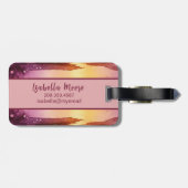  Sunset Beach Thema gepersonaliseerd Bagagelabel (Achterkant horizontaal)