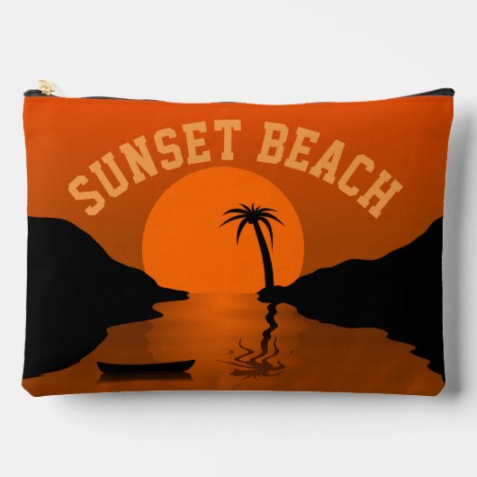 Sunset Beach Tropical Oranje Art Etui (Voorkant)
