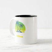 Sunset Beach Vibes Tweekleurige Koffiemok (Voorkant links)