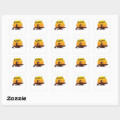 Sunset Beach Vierkante Sticker (Vel)