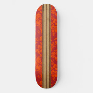 Sunset Beach Vintage Surf Hawaiaans Nep Hout Skateboard