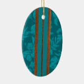 Sunset Beach Vintage Surfboard Ornement (Droite)