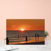 Sunset Beach Wall Art Coastal Ocean Decor (Mariage)