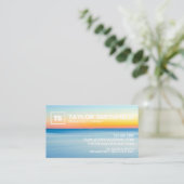 Sunset Beach Waterverf Professional Visitekaartje (Staand voorkant)