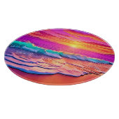 Sunset Beach Waves Design Snijplank (Hoek)