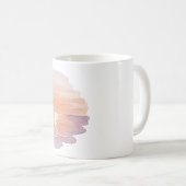 Sunset Beach Waves – Minimalist Hand-Drawn Mug (Devant droit)