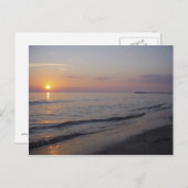 Sunset Beach Waves, Serene and Peaceful Coast Briefkaart (Voorkant / Achterkant)