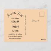 Sunset Beach Weddenschap Photo Save the Date Briefkaart (Achterkant)