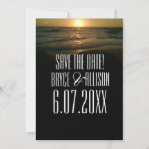 Sunset Beach Weddenschap Save the Date