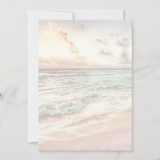 Sunset Beach Wedding Beachfront Wedding Invitation (Dos)
