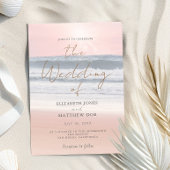 Sunset Beach Wedding Beachfront Wedding Invitation