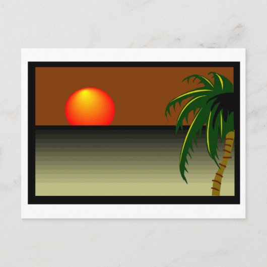 Sunset Beach Wedding Briefkaart (Voorkant)