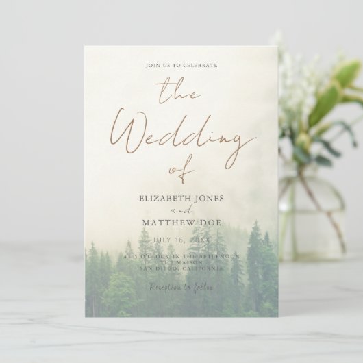 Sunset Beach Wedding Faire-part de mariage (Debout devant)